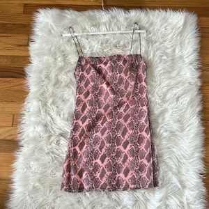 Super Down pink print dress!!